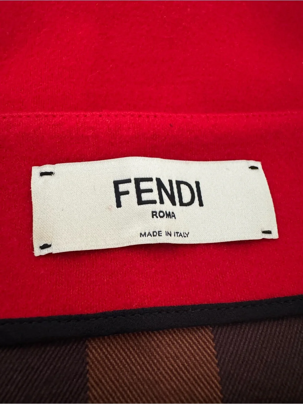 FENDI Red Skirt 100% Wool with Silk Lining